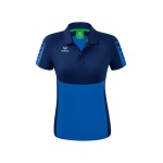 Erima Sport-Polo Six Wings (100% Polyester, taillierter Schnitt, schnelltrocknend) royalblau/navyblau Damen
